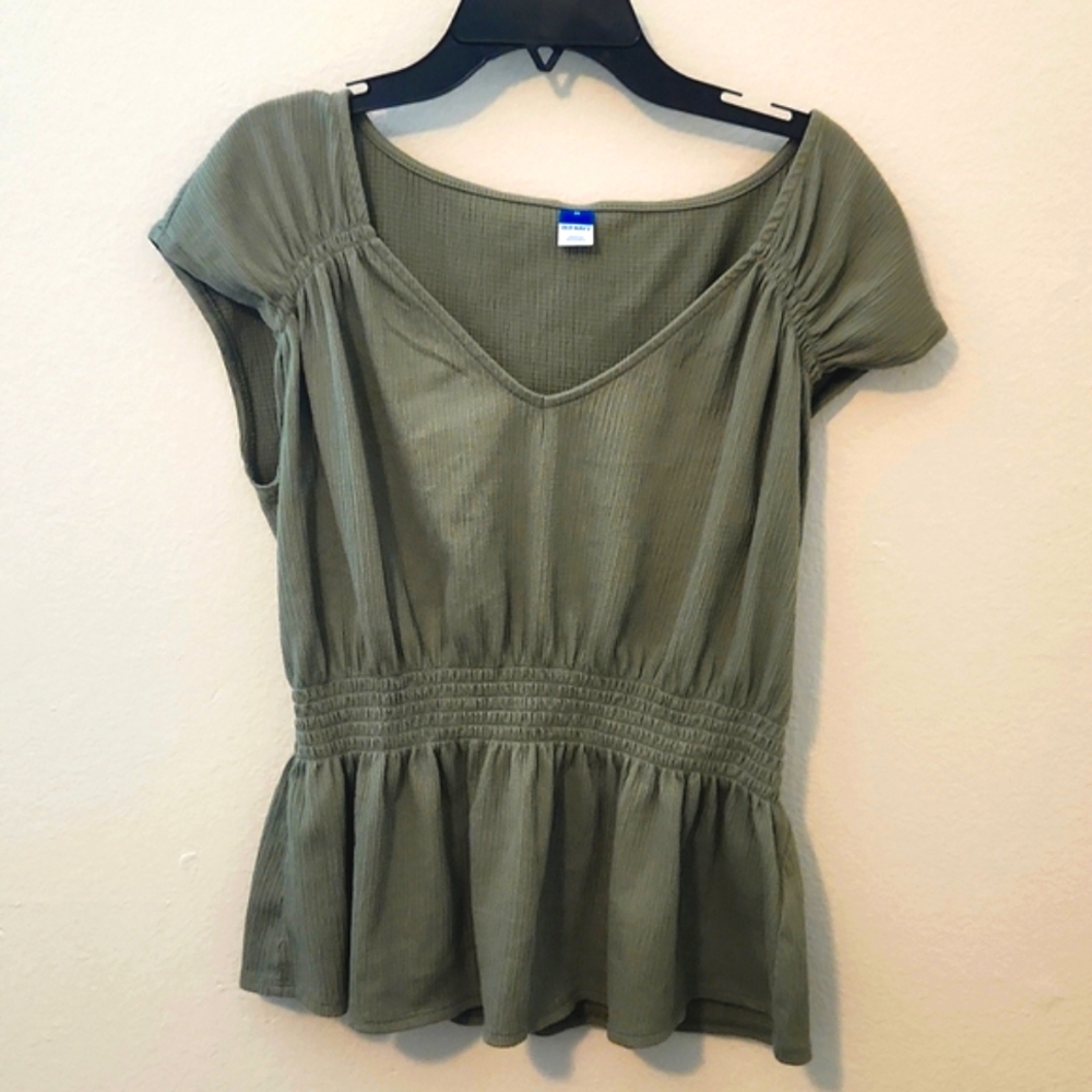 Old Navy Olive Green Trendy Top Size M